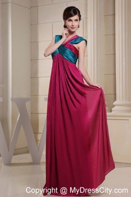 Asymmetrical Floor-length Prom Dress With Ruches