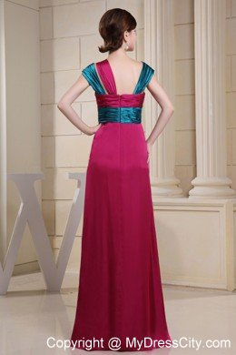 Asymmetrical Floor-length Prom Dress With Ruches