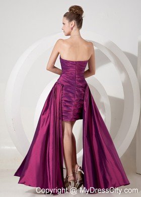 Mini-length Sheathy Prom Party Dresses with Tail Both Sides