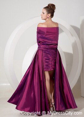 Mini-length Sheathy Prom Party Dresses with Tail Both Sides