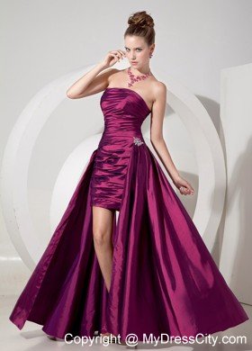 Mini-length Sheathy Prom Party Dresses with Tail Both Sides