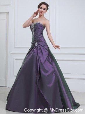 Discounted Sweetheart Dark Purple A-line Quinceanera Dress