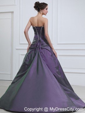 Discounted Sweetheart Dark Purple A-line Quinceanera Dress