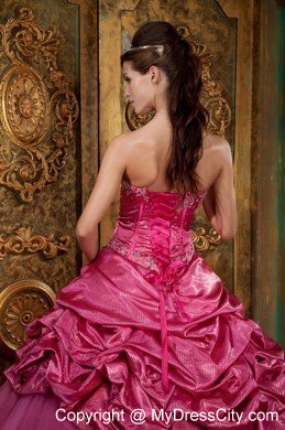 Pink Appliqued Sweetheart Quinceanera Dress with Jacket