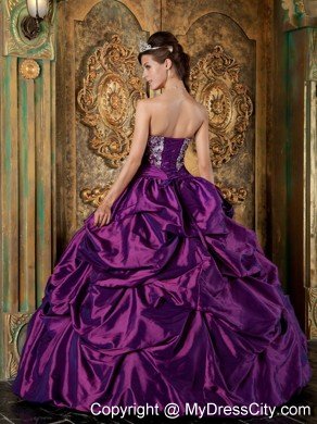 Purple Straplesss Quinceanera Dress with Jacket