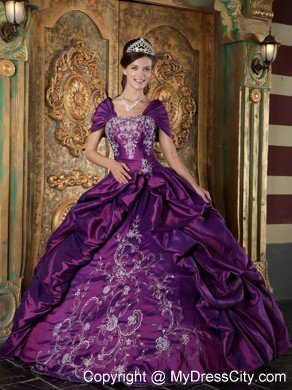 Purple Straplesss Quinceanera Dress with Jacket