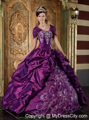 Purple Straplesss Quinceanera Dress with Jacket