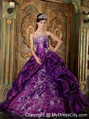 Purple Straplesss Quinceanera Dress with Jacket