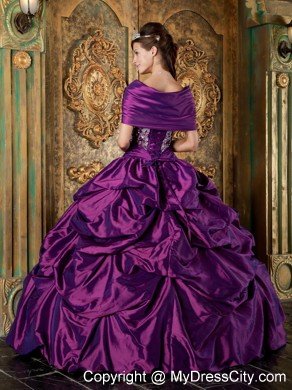 Purple Straplesss Quinceanera Dress with Jacket