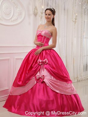 Sweetheart Hot Pink Quinceanera Dress with Beading