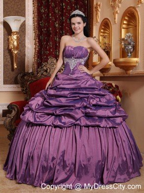 Discount Taffeta Appliques Sweet sixteen dresses with Pick-ups