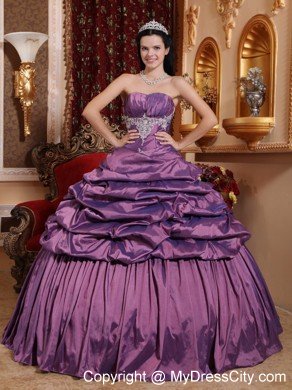 Discount Taffeta Appliques Sweet sixteen dresses with Pick-ups