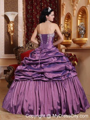 Discount Taffeta Appliques Sweet sixteen dresses with Pick-ups