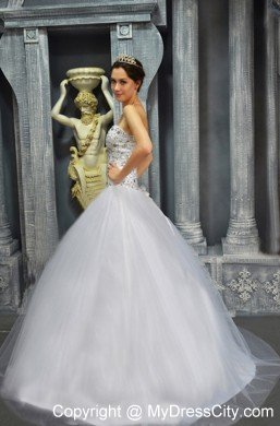 Lovely A-Line Taffeta and Tulle Beading Sweet Sixteen Dress