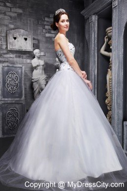 Lovely A-Line Taffeta and Tulle Beading Sweet Sixteen Dress