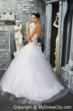 Lovely A-Line Taffeta and Tulle Beading Sweet Sixteen Dress