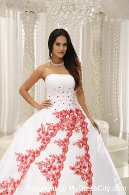 Gracy Embroidery White Quinceanera Dress for formal Evening