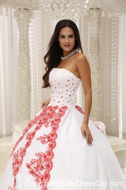 Gracy Embroidery White Quinceanera Dress for formal Evening