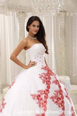 Gracy Embroidery White Quinceanera Dress for formal Evening