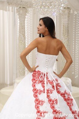 Gracy Embroidery White Quinceanera Dress for formal Evening