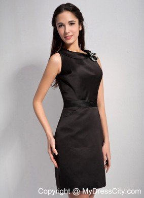 Sheathy Mini-length Bateau Little Black Dress with Pockets