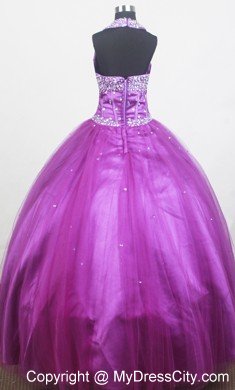 Bead Decorated Top and Boning Detail Ball Gown for Little Girl