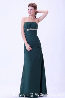 Tasty Slinky Greens Maxi Dresses with Appliques and Ruching