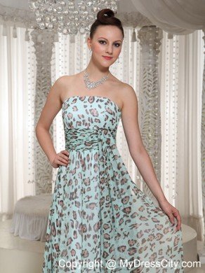 2013 Strapless Empire Leopard Maternity Dresses with Chiffon