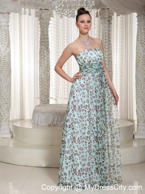 2013 Strapless Empire Leopard Maternity Dresses with Chiffon