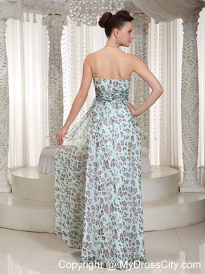 2013 Strapless Empire Leopard Maternity Dresses with Chiffon