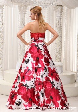 Sweetheart Sequins and Printing Maternity Dress with High-low