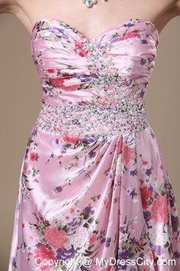 Beaded Sweetheart 2013 Printed Prom Maxi Dress Floor-length