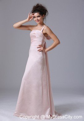 One Shoulder Ruched Column Light Pink 2013 Prom Dresses