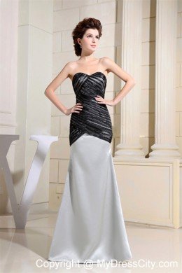 Ruched Black and Grey Sweetheart Prom Dresses for Celebrity