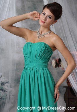 Ruched Brush Train Turquoise Plus Size Prom Dress 2013 Chiffon