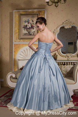 Light Blue and Light Yellow Quinceanera Dress for Prom Beading