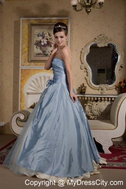 Light Blue and Light Yellow Quinceanera Dress for Prom Beading