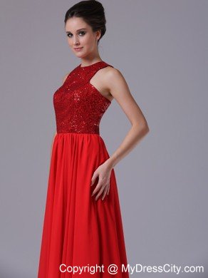 Empire High-neck Paillette Chiffon 2013 Prom Dresses for Girls