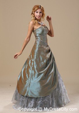 Cheap A-line Embroidery with Beading Taffeta 2013 Prom Gowns