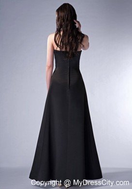 Simple Ankle-length Halter Chiffon and Satin Prom Dresses for Women