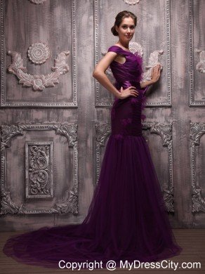 2013 New Arrival Mermaid Dark Purple Prom Dress for Girl