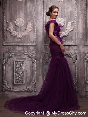 2013 New Arrival Mermaid Dark Purple Prom Dress for Girl