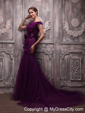 2013 New Arrival Mermaid Dark Purple Prom Dress for Girl