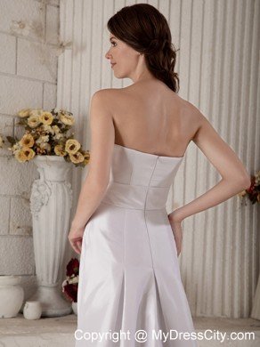 Simple A-Line Court Train Wedding Gown with Jacket