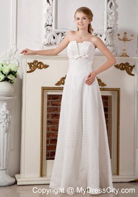 Long Empire Strapless Belt Bridal Dress with Jacket