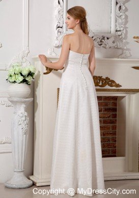 Long Empire Strapless Belt Bridal Dress with Jacket