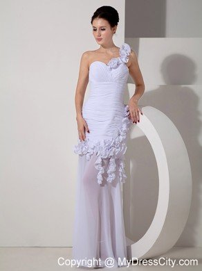 Sweetheart Asymmetrical Ruched Bridal Gown with Detached Hemline