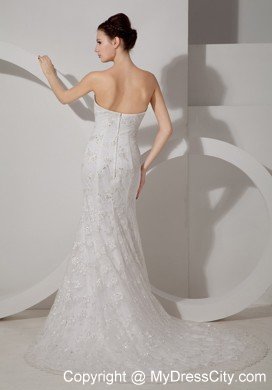 Mermaid Sweetheart Court Train Bridal Gown with Cloak