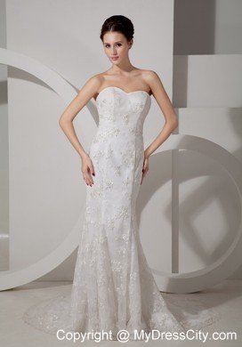 Mermaid Sweetheart Court Train Bridal Gown with Cloak