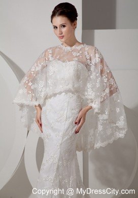 Mermaid Sweetheart Court Train Bridal Gown with Cloak